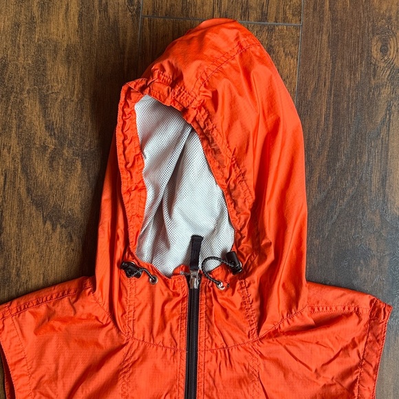 Mens Vest Size Medium Orange Hiking Hoodie Utility (J2) - Picture 3 of 6